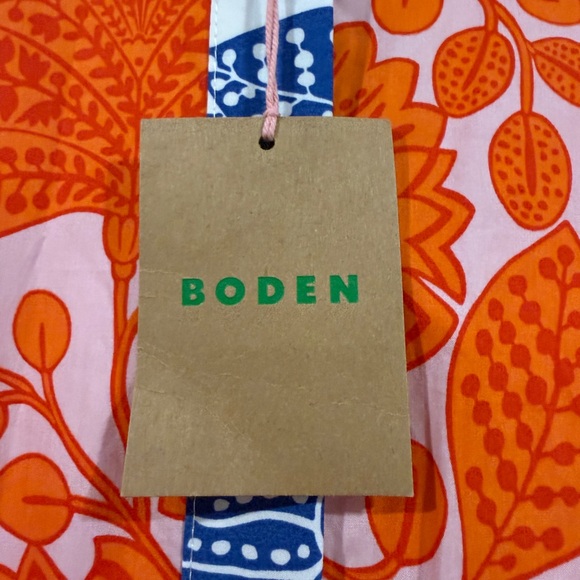 NWT BODEN floral shirt dress with pockets and self belt - Picture 2 of 3